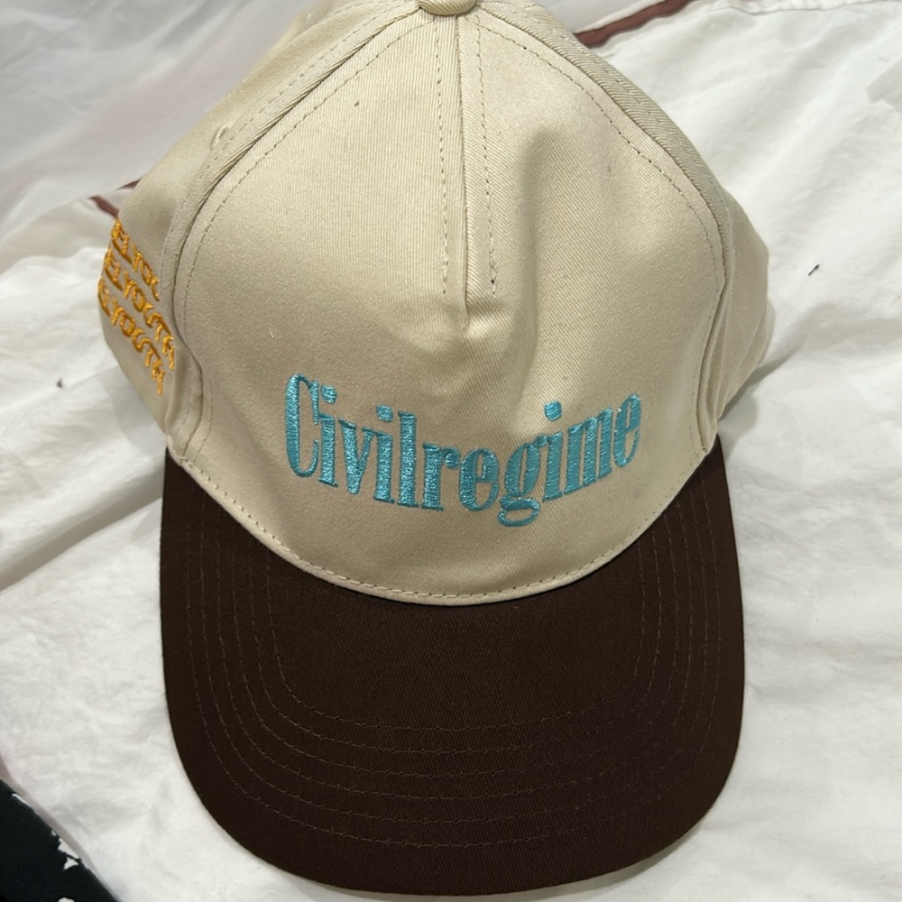 Civil Regime Rebel Youth Strap Back khaki hat, men